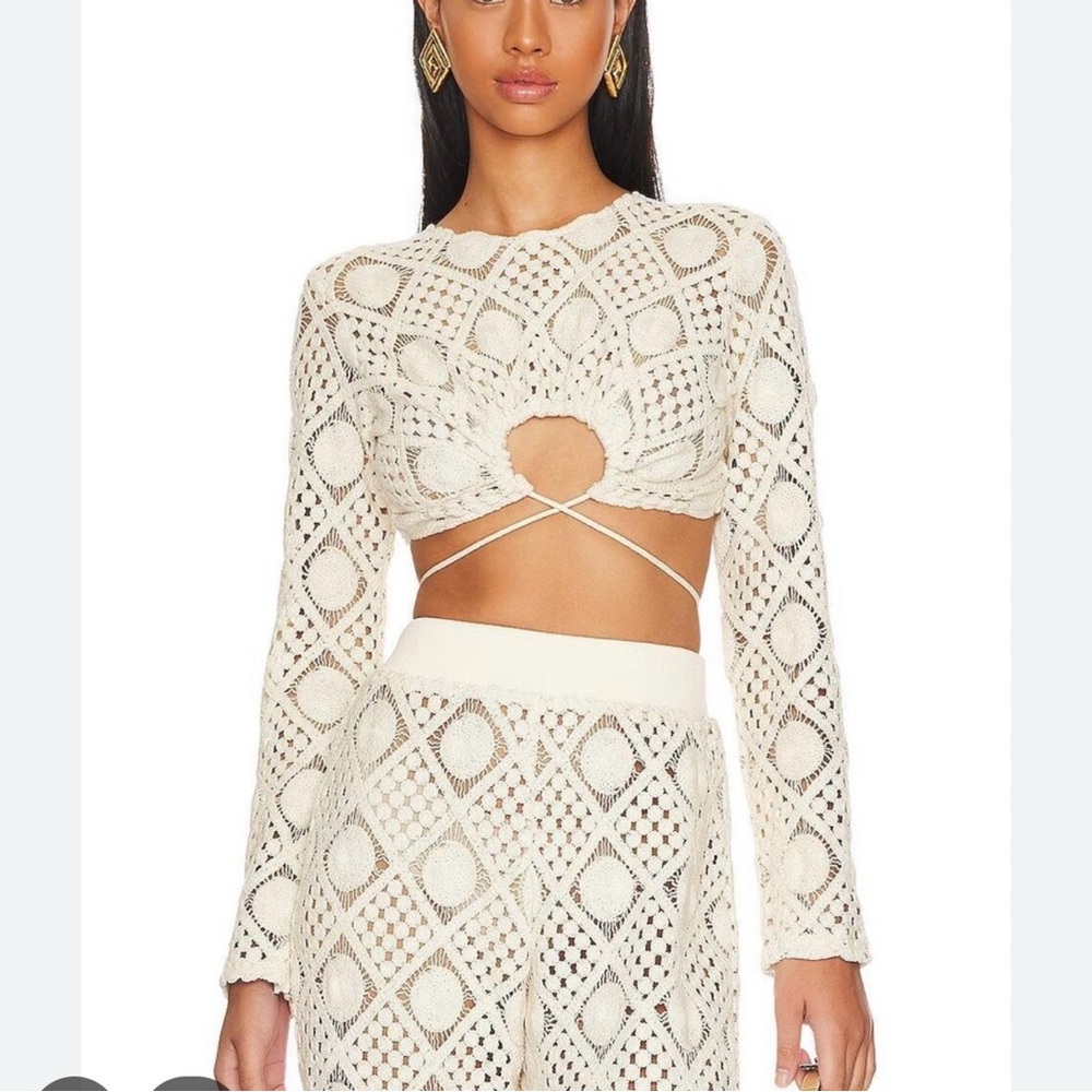 NWT Andrea Iyana’s Crochet Top